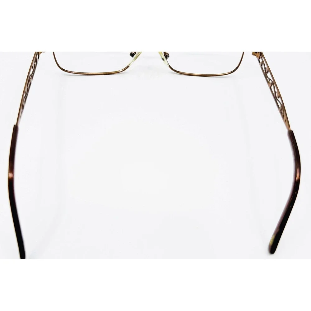 Linda Evans 330 Eyeglasses Frames Women Brown Filigree Scroll 51-17-135